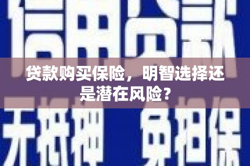 历城贷款购买保险，明智选择还是潜在风险？