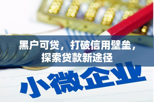 历城黑户可贷，打破信用壁垒，探索贷款新途径