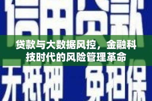 历城贷款与大数据风控，金融科技时代的风险管理革命