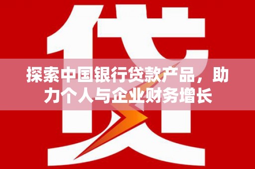 历城探索中国银行贷款产品，助力个人与企业财务增长