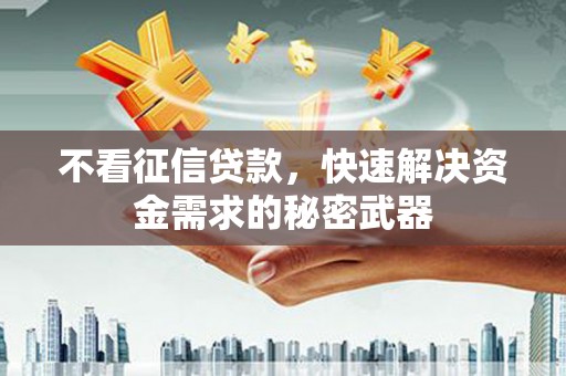 历城不看征信贷款，快速解决资金需求的秘密武器