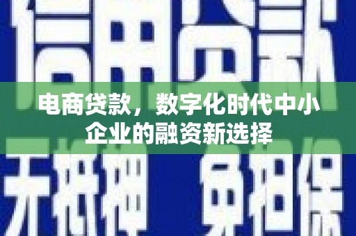 历城电商贷款，数字化时代中小企业的融资新选择