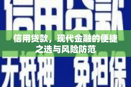 历城信用贷款，现代金融的便捷之选与风险防范