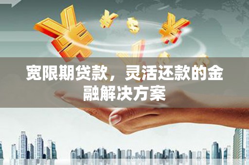 历城宽限期贷款，灵活还款的金融解决方案
