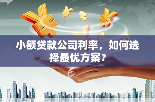 历城小额贷款公司利率，如何选择最优方案？