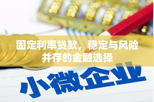 历城固定利率贷款，稳定与风险并存的金融选择