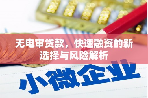 历城无电审贷款，快速融资的新选择与风险解析