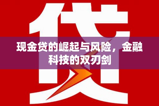 历城现金贷的崛起与风险，金融科技的双刃剑