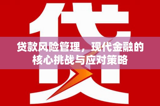 历城贷款风险管理，现代金融的核心挑战与应对策略