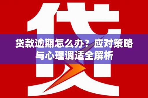 历城贷款逾期怎么办？应对策略与心理调适全解析